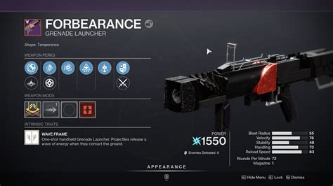 destiny 2 forbearance god roll.